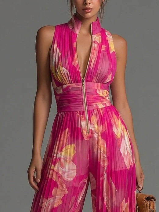 Zakira | Elegant Pleated Jumpsuit