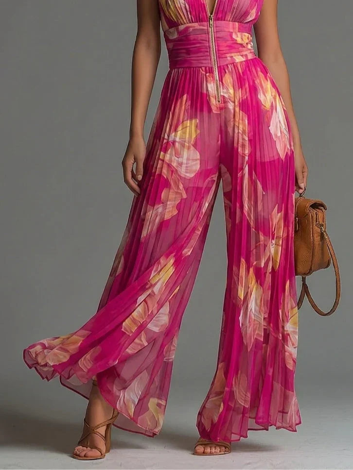 Zakira | Elegant Pleated Jumpsuit
