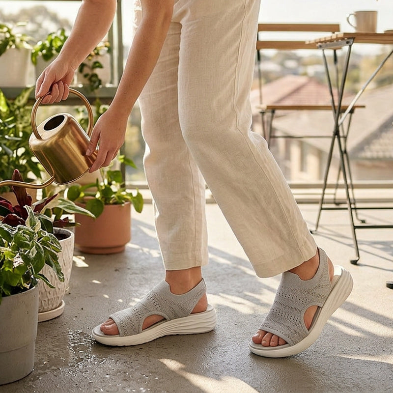 Zina | Breathable Knit Platform Sandals